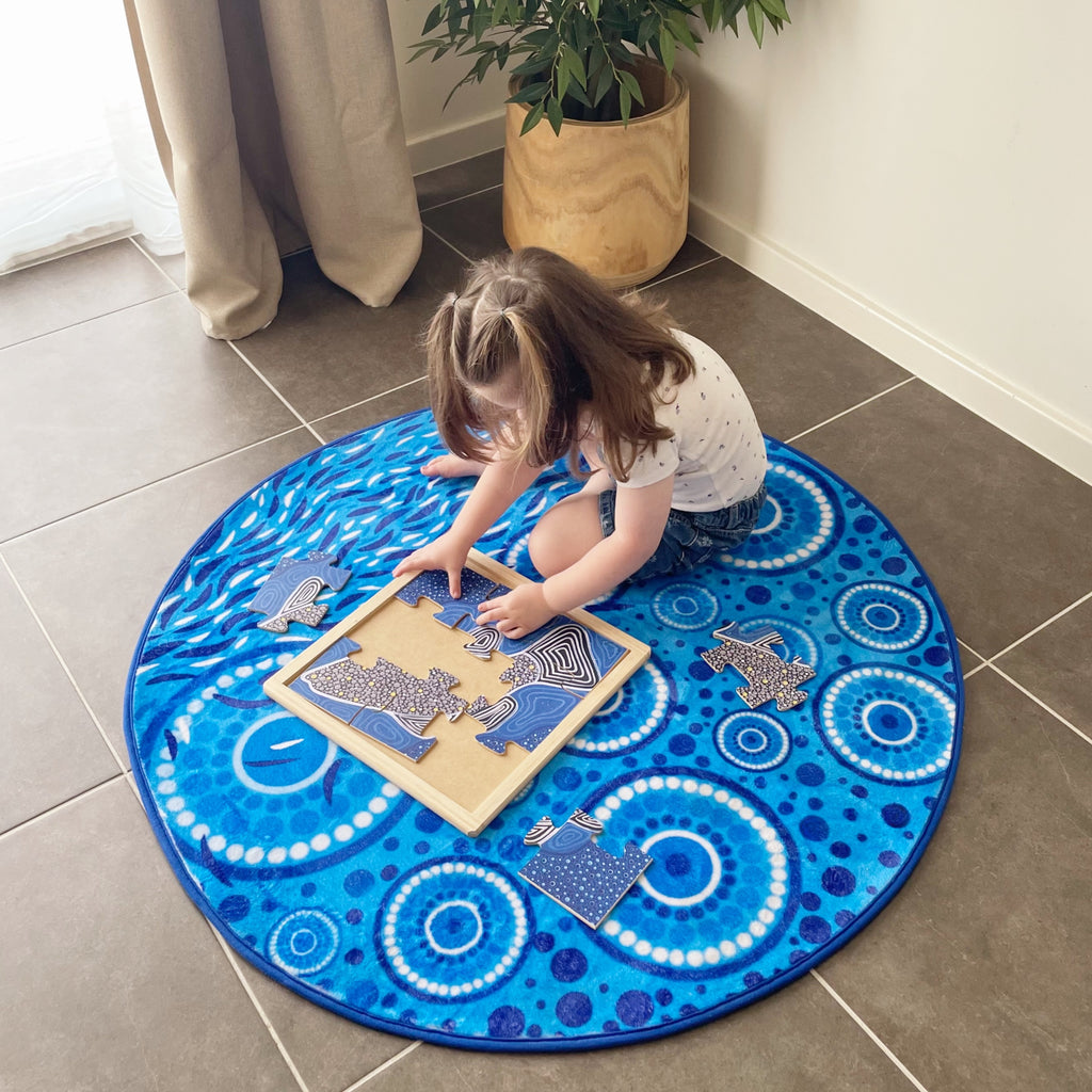 Aboriginal Art Barramundi  Puzzle — main view