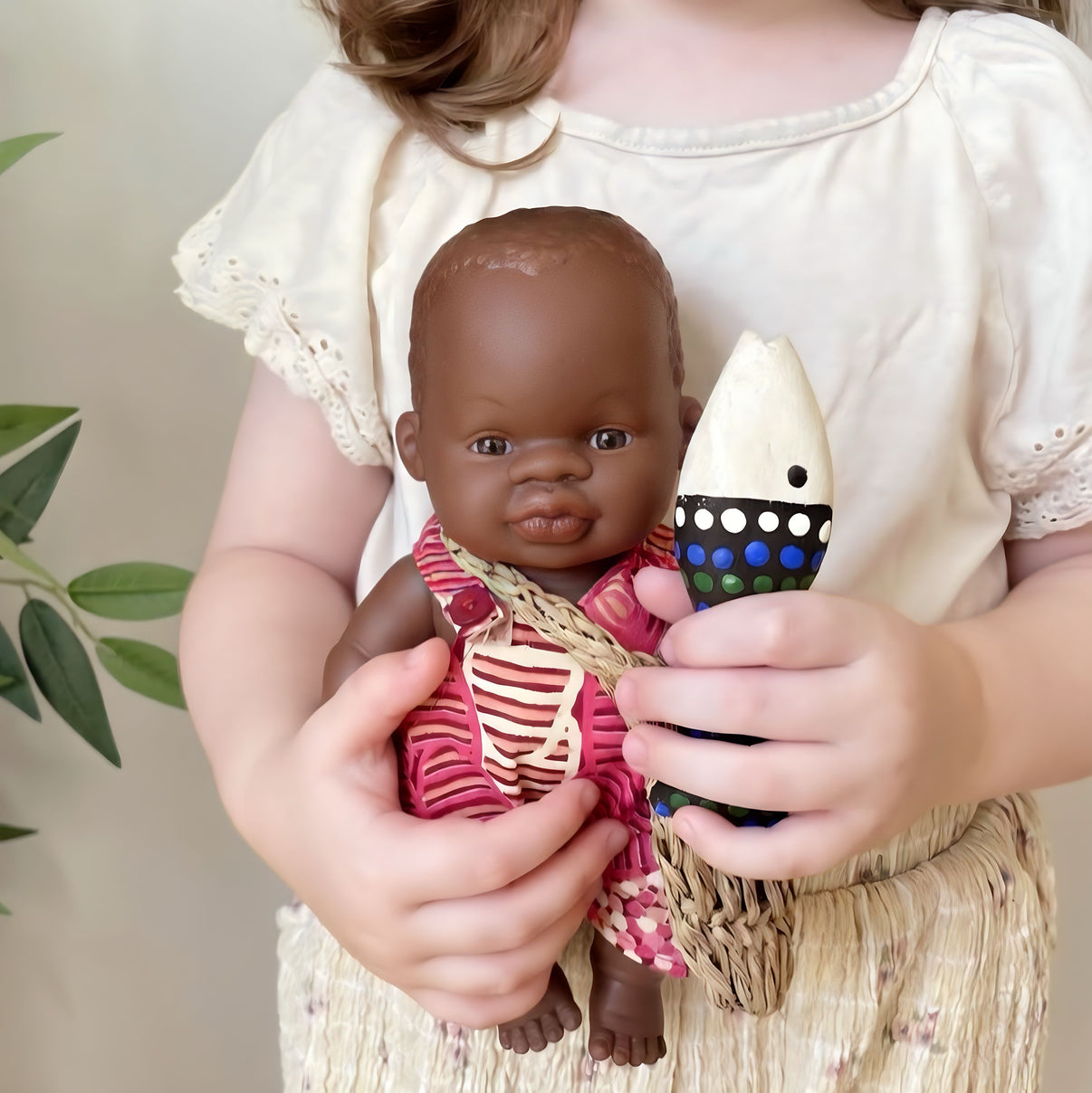 Aboriginal Australian Girl 21cm Baby Coolamon Set — authentic Aboriginal & Torres Strait Islander classroom resource