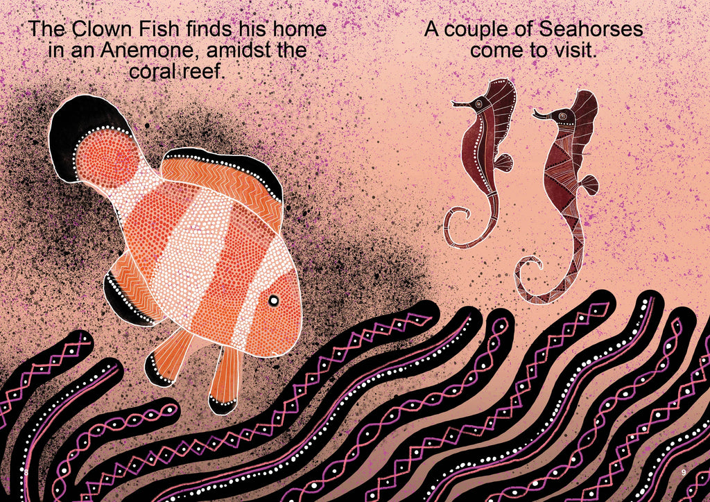 Indigenous Big Book Set of 2 — Reef spread from Indigenous Sea Creatures big book