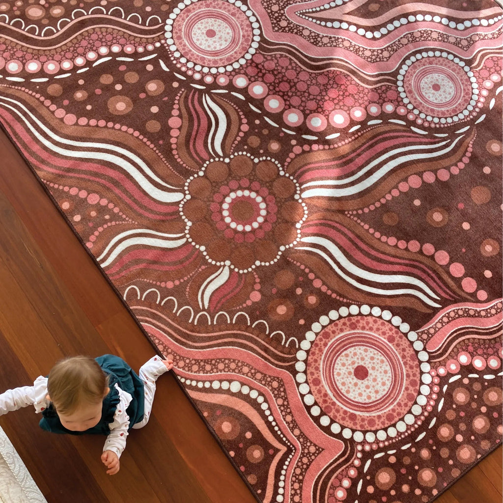Aboriginal Art Bush Dreaming Rug — second alternative view