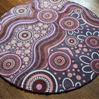 Aboriginal Art Sand Dreaming Rug Round