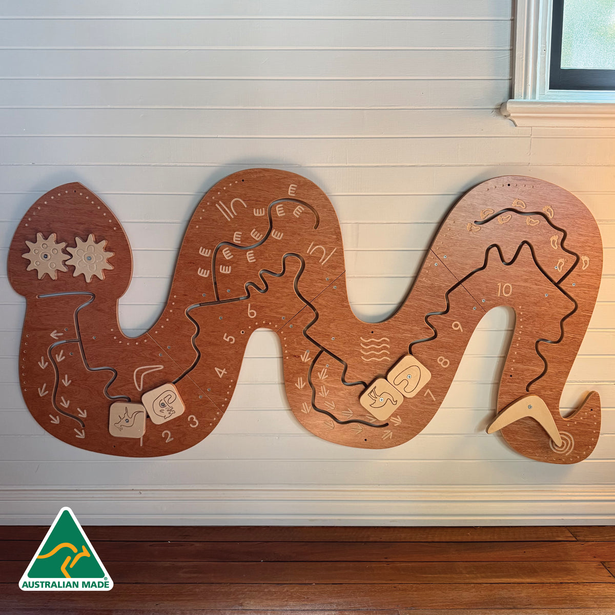 Rainbow Serpent Wall Game — in classroom use