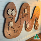 Rainbow Serpent Wall Game — close-up of design