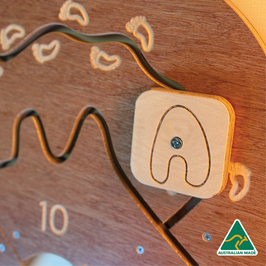 Rainbow Serpent Wall Game — side view