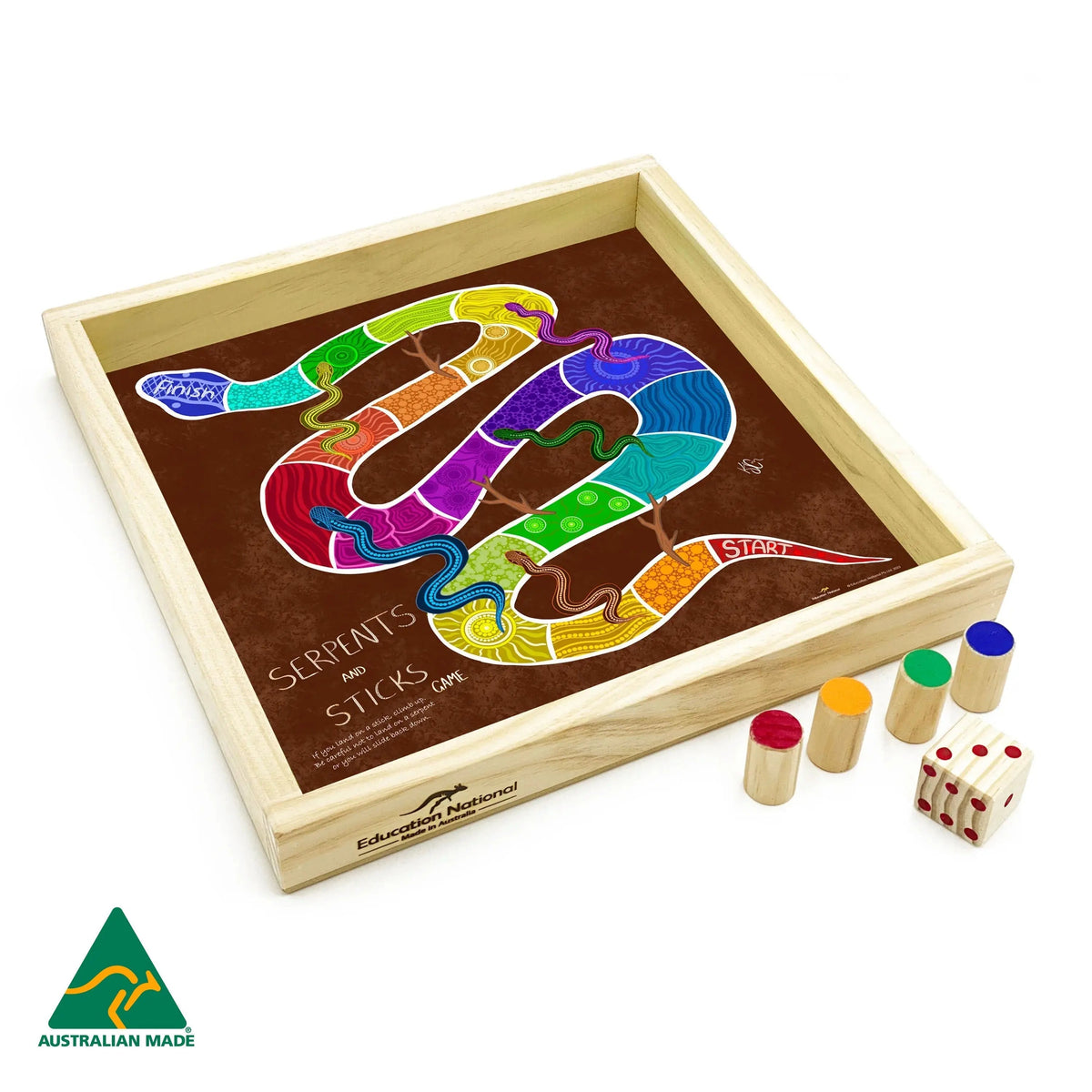 Serpents and Sticks Board Game — Australian-made Indigenous-themed board game for early learning