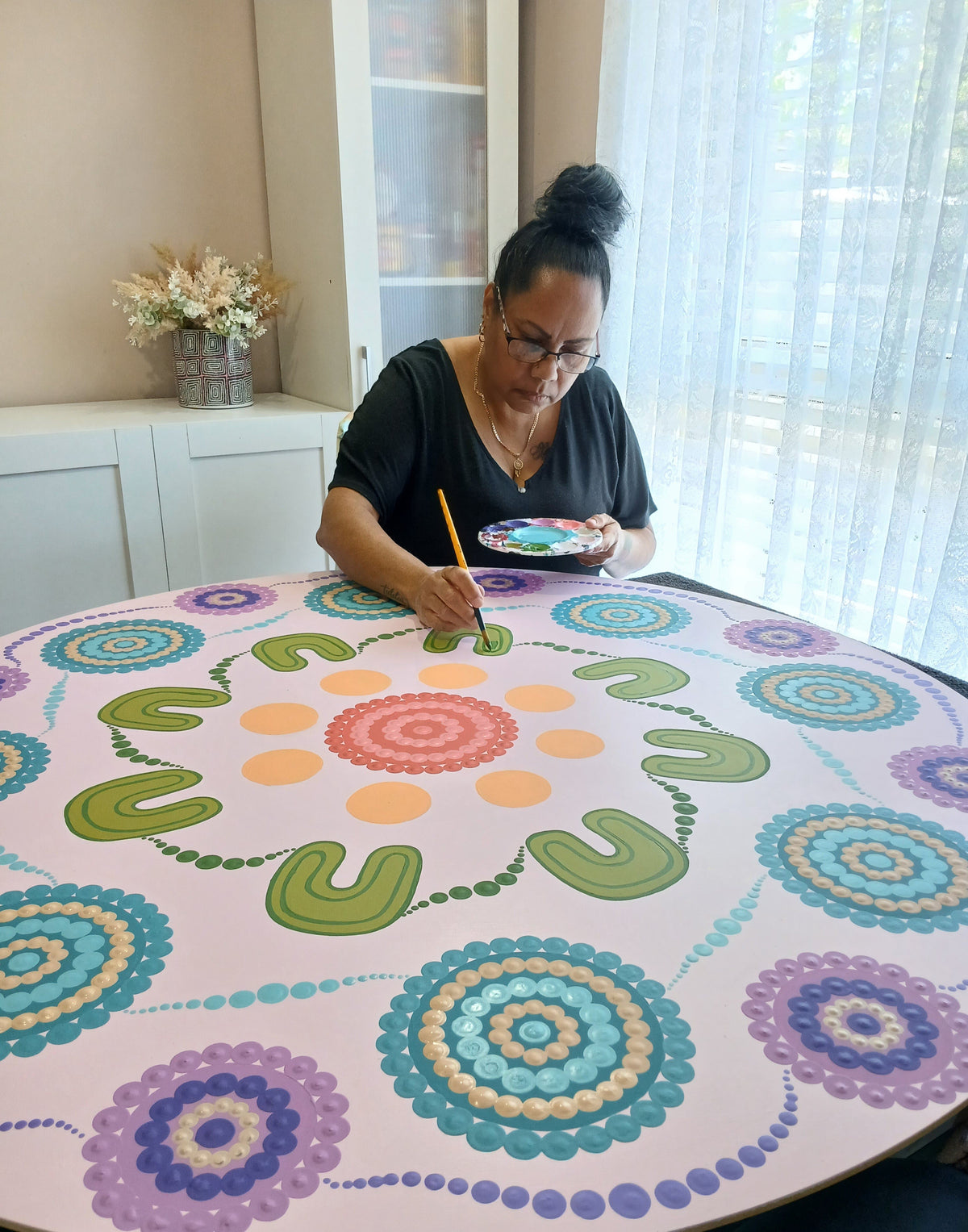 Yarning Circle Table and Stools