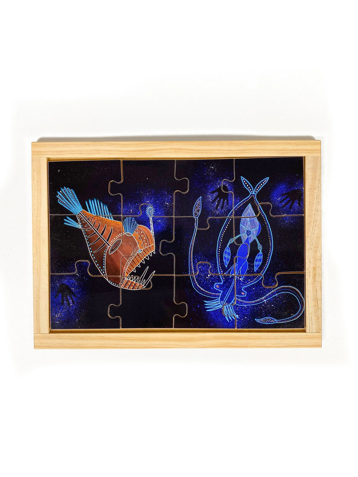 The Deep Puzzle — hand-painted wooden jigsaw puzzle — Australian-made early learning resource, ages 3+