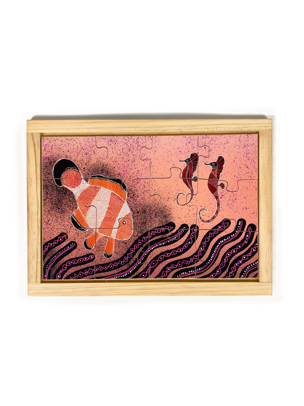 The Reef Puzzle — hand-painted wooden jigsaw puzzle — Australian-made early learning resource, ages 3+