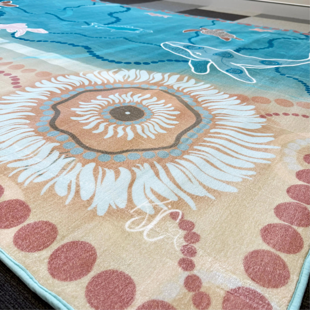Under the Sea Dreaming Indigenous Rug — alternative classroom display view