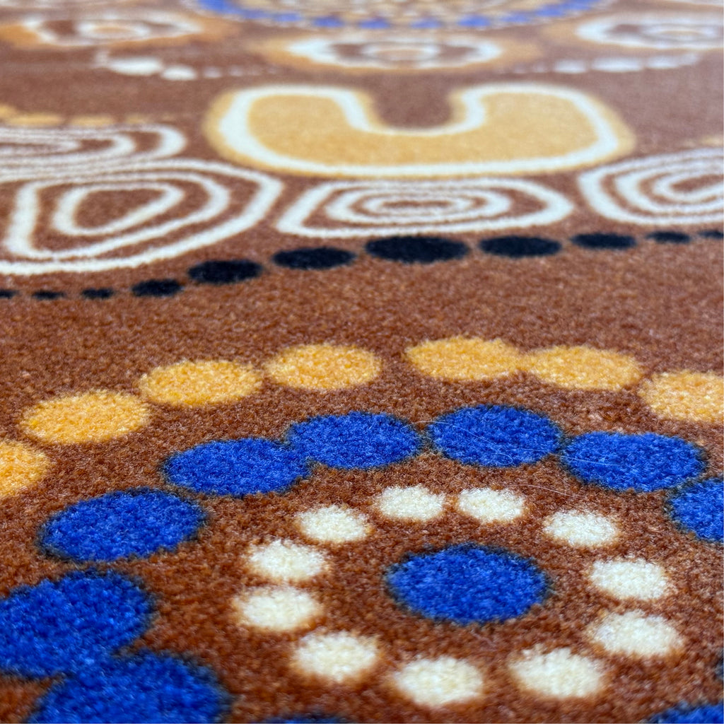 Yarning Camp Rug — in classroom use