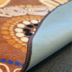 Yarning Camp Rug — close-up of design