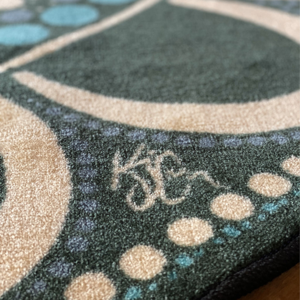 Aboriginal Art Yarning Oval Rug