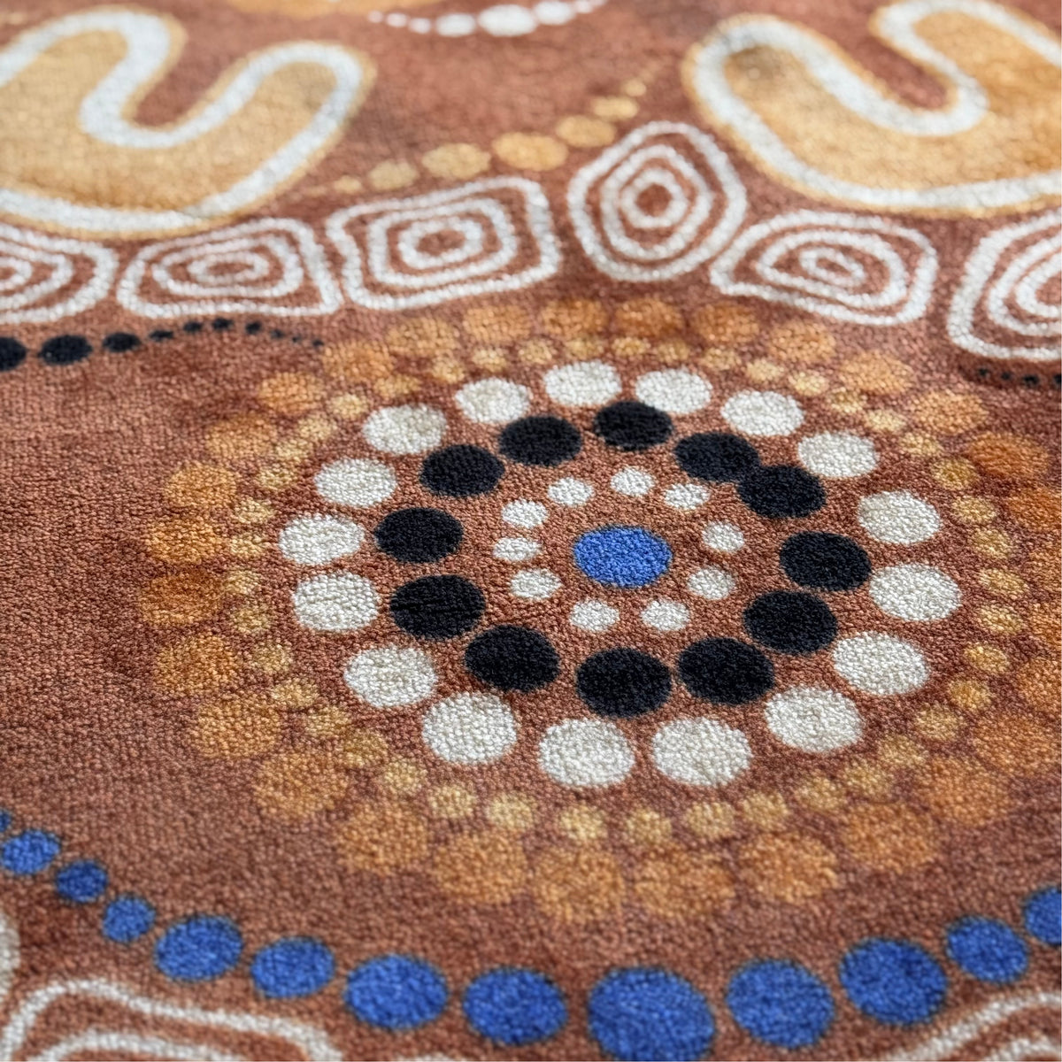 Yarning Camp Rug — reverse view