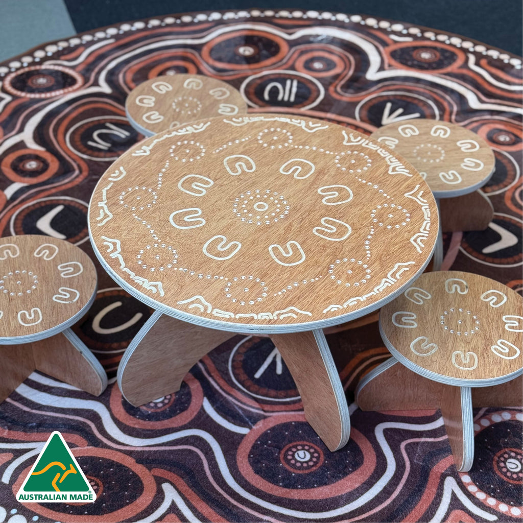 Yarning Circle Table and Stools — in classroom use