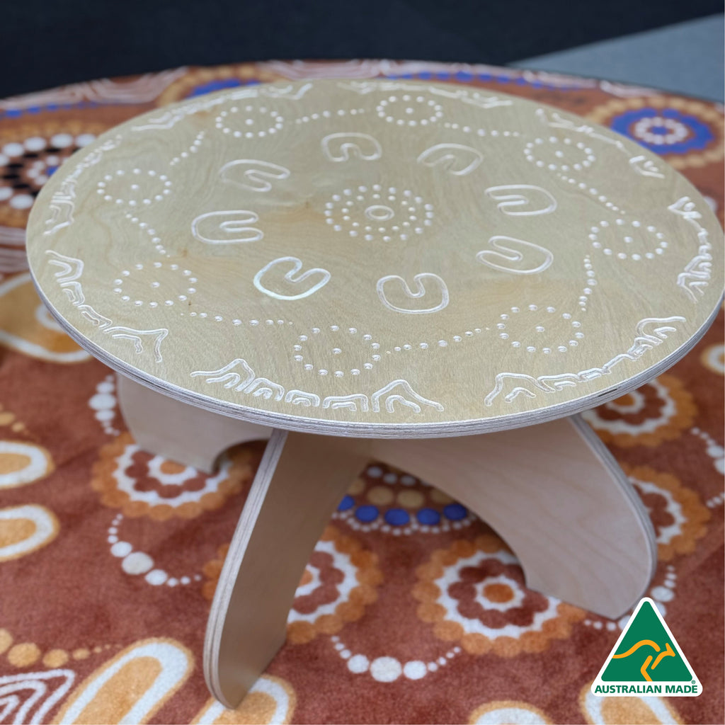 Yarning Circle Table and Stools — colour detail