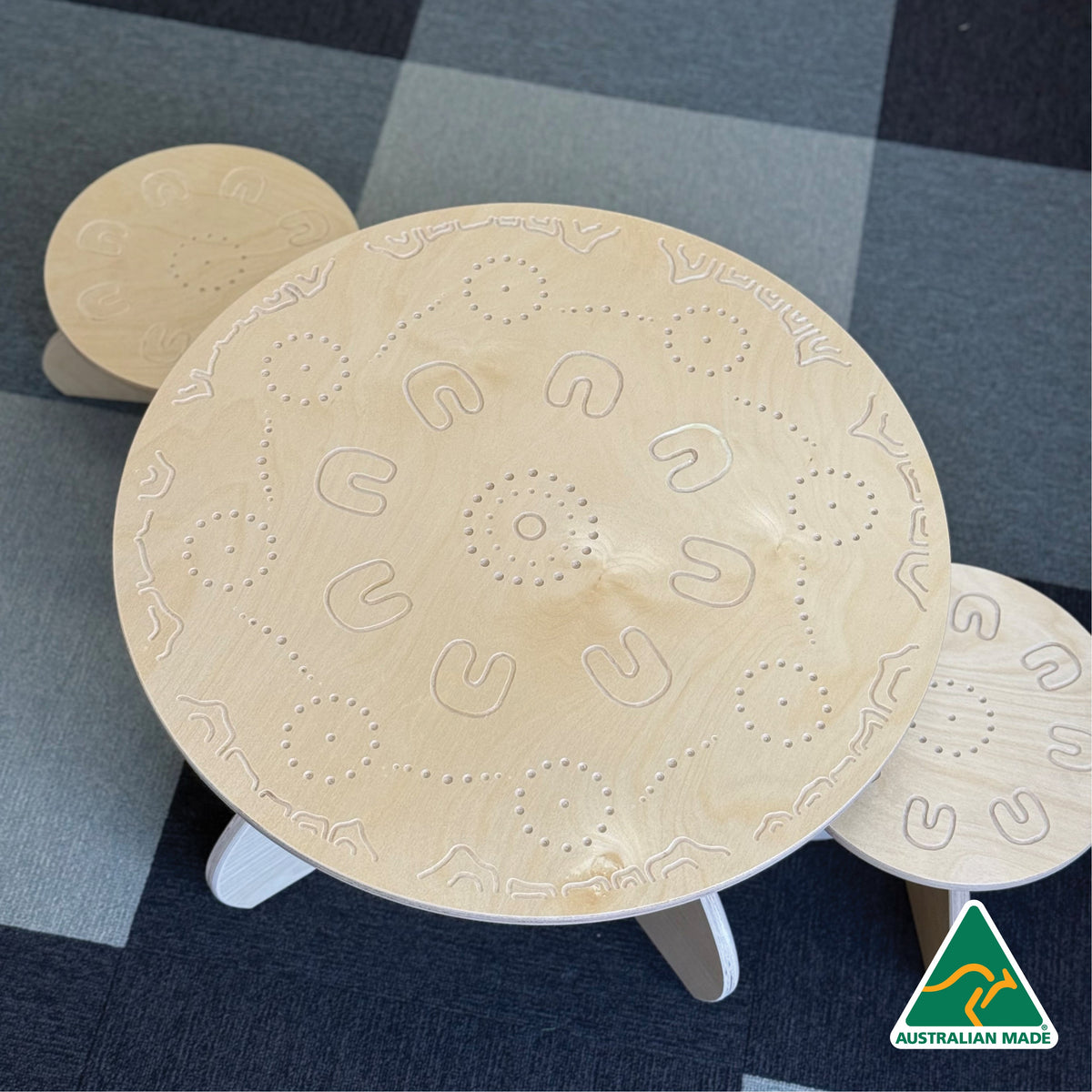 Yarning Circle Table and Stools — design feature