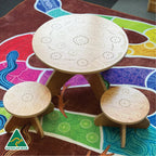 Yarning Circle Table and Stools — lifestyle photo