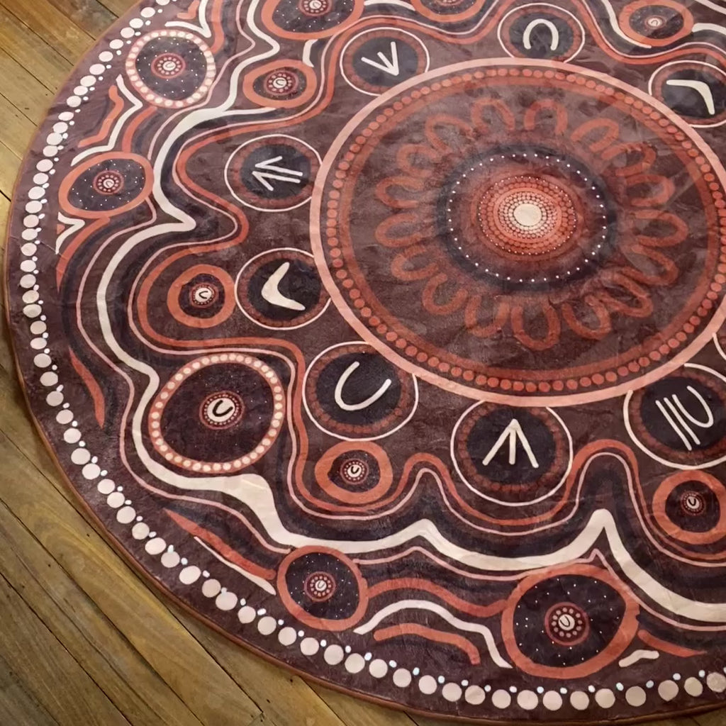 Yarning Circle Indigenous Rug