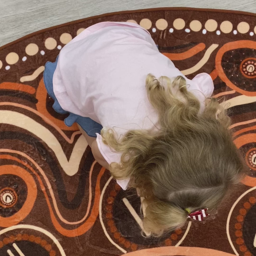 Aboriginal Art Yarning Circle Rug 2.5m round