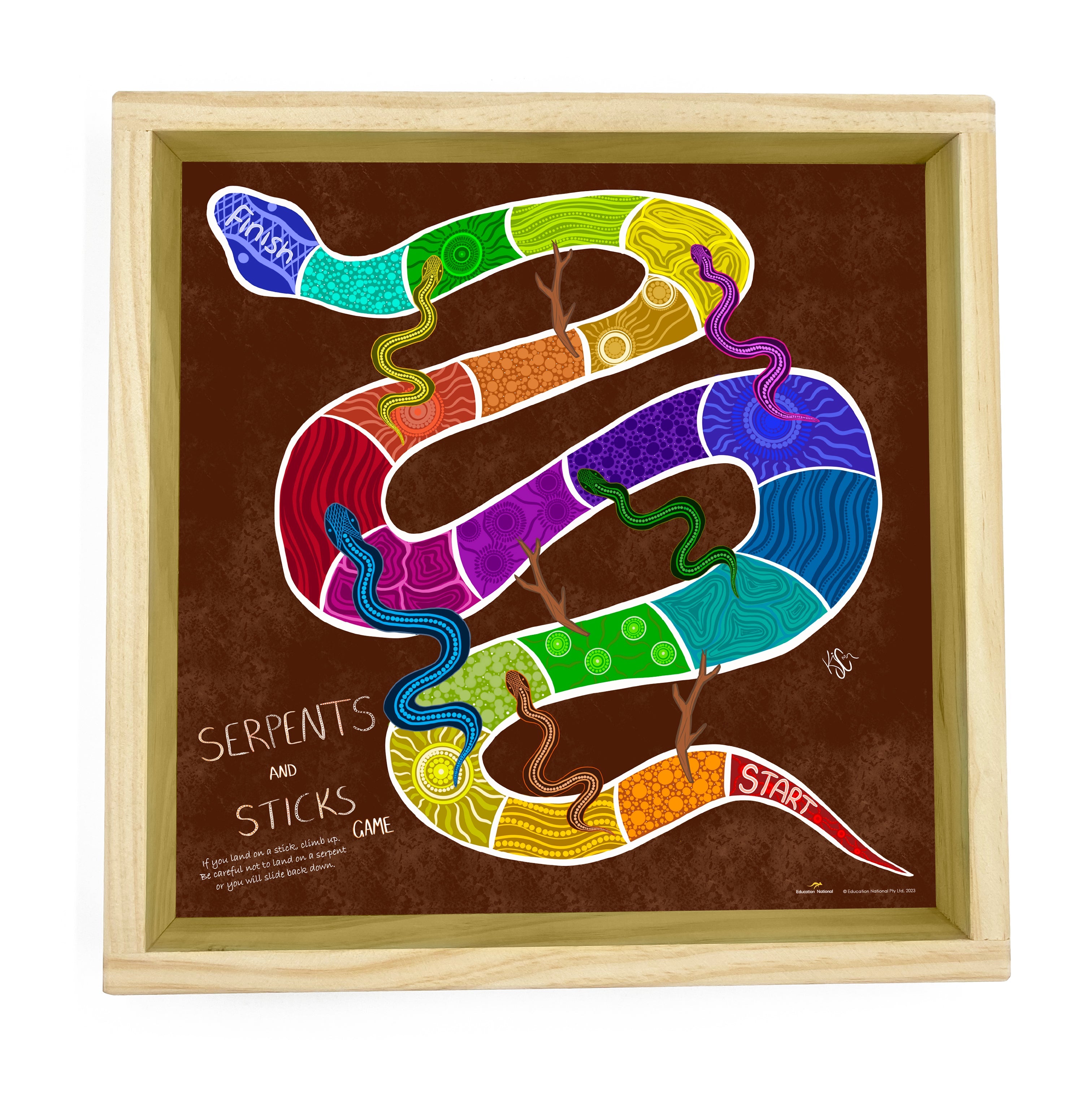 Serpents and Sticks Board Game
